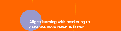 Aligns learning with marketing to generate more revenue faster.
